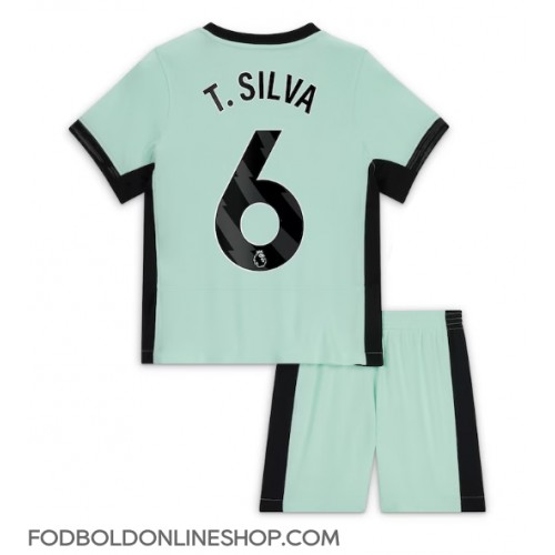 Chelsea Thiago Silva #6 Tredje trøje Børn 2023-24 Kortærmet (+ Korte bukser)